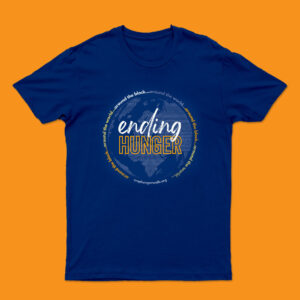 'Ending Hunger' - Navy T shirt - Crop Walk