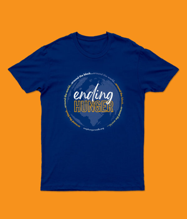 'Ending Hunger' - Navy T shirt - Crop Walk