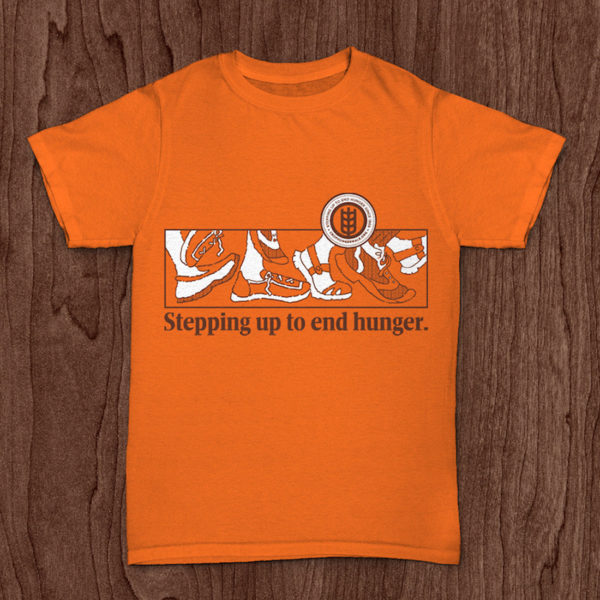 Stepping up to end hunger tshirt - Crop Hunger Walk